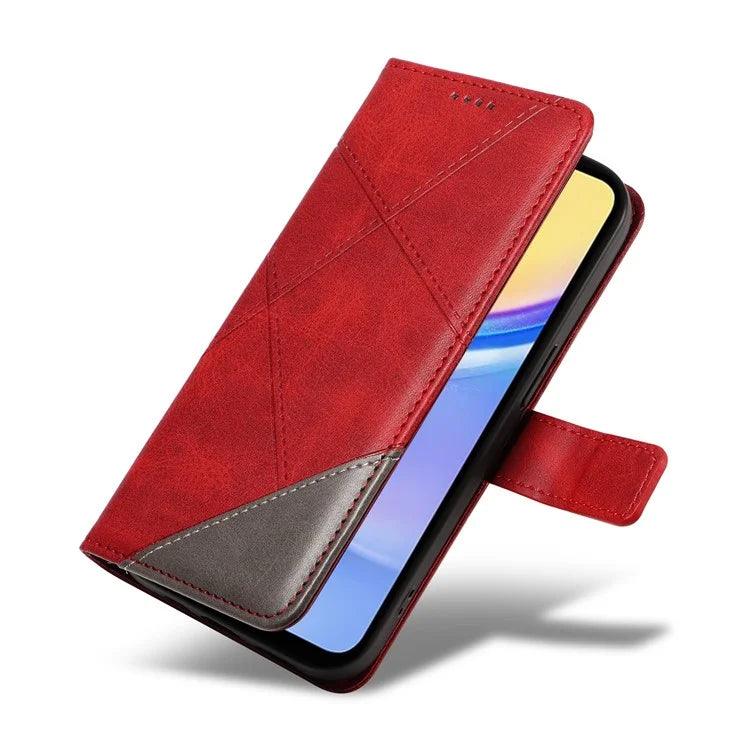 For Samsung Galaxy A15 5G Case Flip Geometric Line Leather Phone Cover