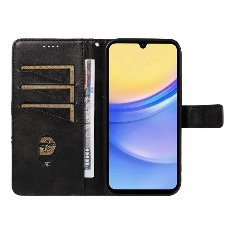 For Samsung Galaxy A15 5G Case Flip Geometric Line Leather Phone Cover