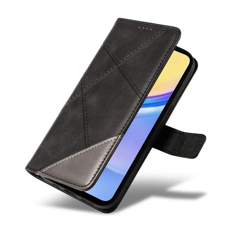 For Samsung Galaxy A15 5G Case Flip Geometric Line Leather Phone Cover