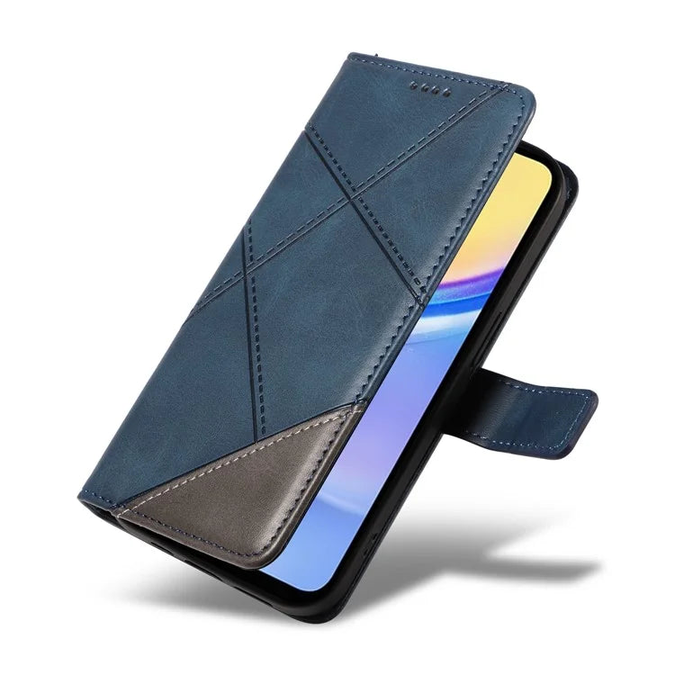 For Samsung Galaxy A15 5G Case Flip Geometric Line Leather Phone Cover