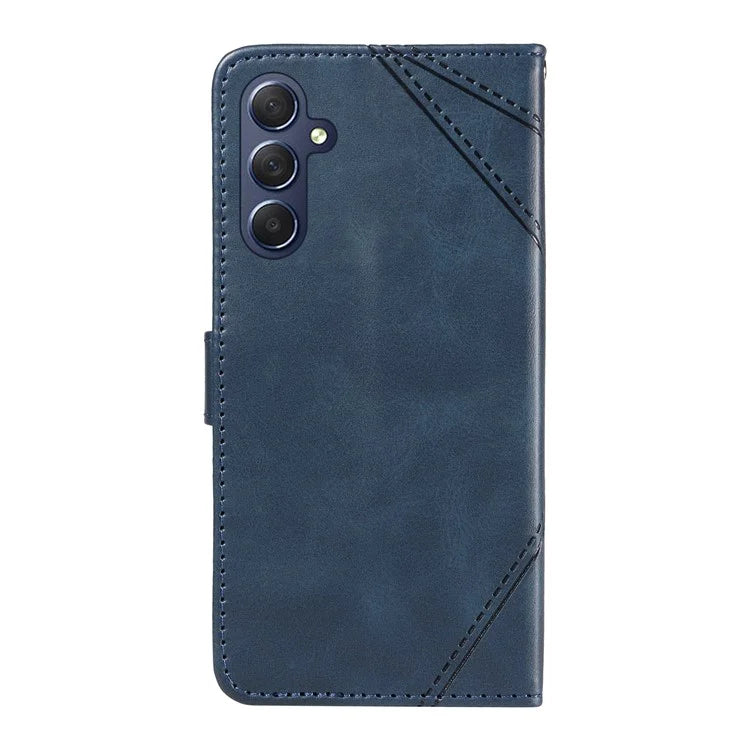 For Samsung Galaxy A15 5G Case Flip Geometric Line Leather Phone Cover