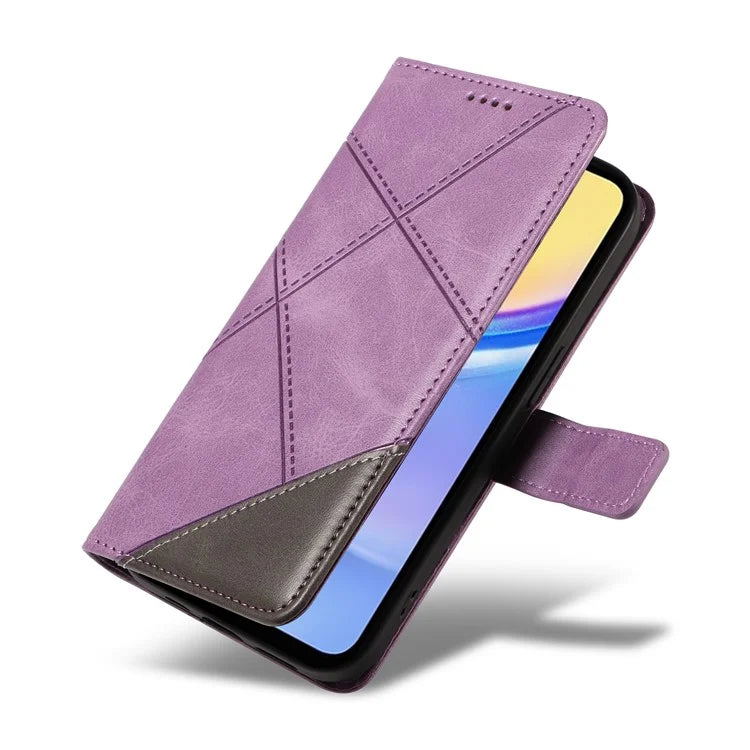 For Samsung Galaxy A15 5G Case Flip Geometric Line Leather Phone Cover