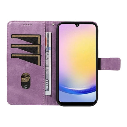 For Samsung Galaxy A25 5G (Global) (161.0 X 76.5 X 8.3mm) Case Geometric Line Leather Phone Cover Magnetic Clasp