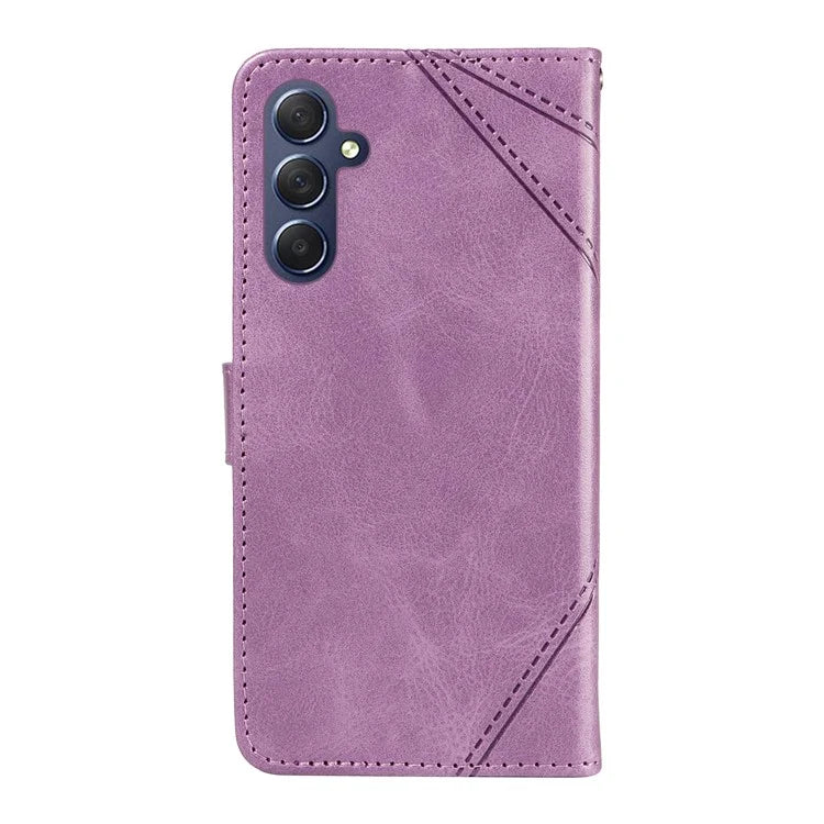 For Samsung Galaxy A25 5G (Global) (161.0 X 76.5 X 8.3mm) Case Geometric Line Leather Phone Cover Magnetic Clasp