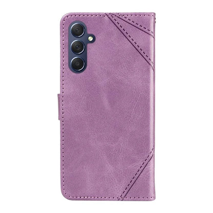 For Samsung Galaxy A25 5G (Global) (161.0 X 76.5 X 8.3mm) Case Geometric Line Leather Phone Cover Magnetic Clasp