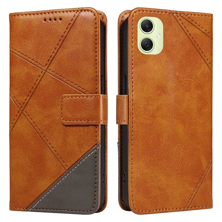 For Samsung Galaxy A05 4G Case Folding Stand Leather Phone Cover Geometric Line