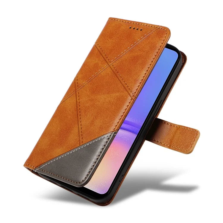 For Samsung Galaxy A05 4G Case Folding Stand Leather Phone Cover Geometric Line