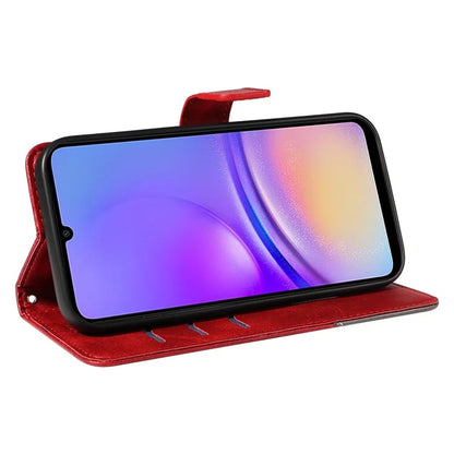 For Samsung Galaxy A05 4G Case Folding Stand Leather Phone Cover Geometric Line