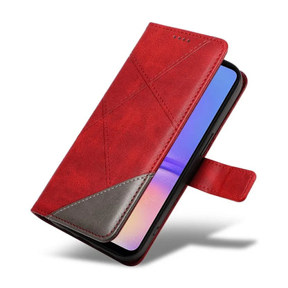For Samsung Galaxy A05 4G Case Folding Stand Leather Phone Cover Geometric Line