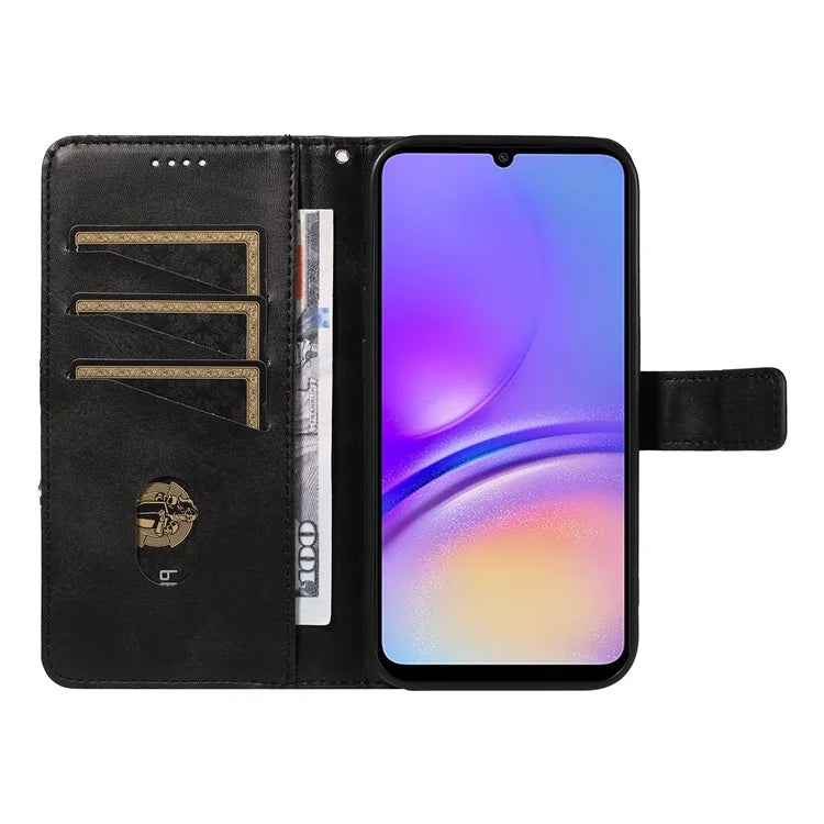 For Samsung Galaxy A05 4G Case Folding Stand Leather Phone Cover Geometric Line