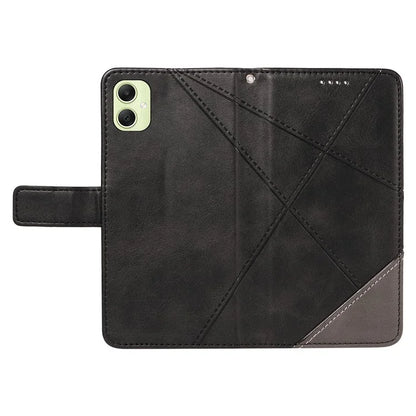 For Samsung Galaxy A05 4G Case Folding Stand Leather Phone Cover Geometric Line