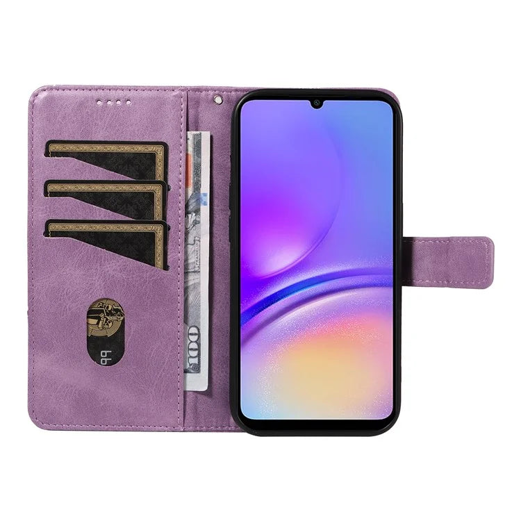 For Samsung Galaxy A05 4G Case Folding Stand Leather Phone Cover Geometric Line