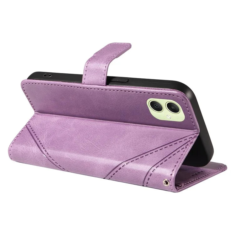 For Samsung Galaxy A05 4G Case Folding Stand Leather Phone Cover Geometric Line
