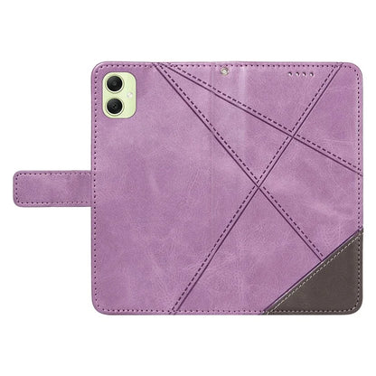 For Samsung Galaxy A05 4G Case Folding Stand Leather Phone Cover Geometric Line