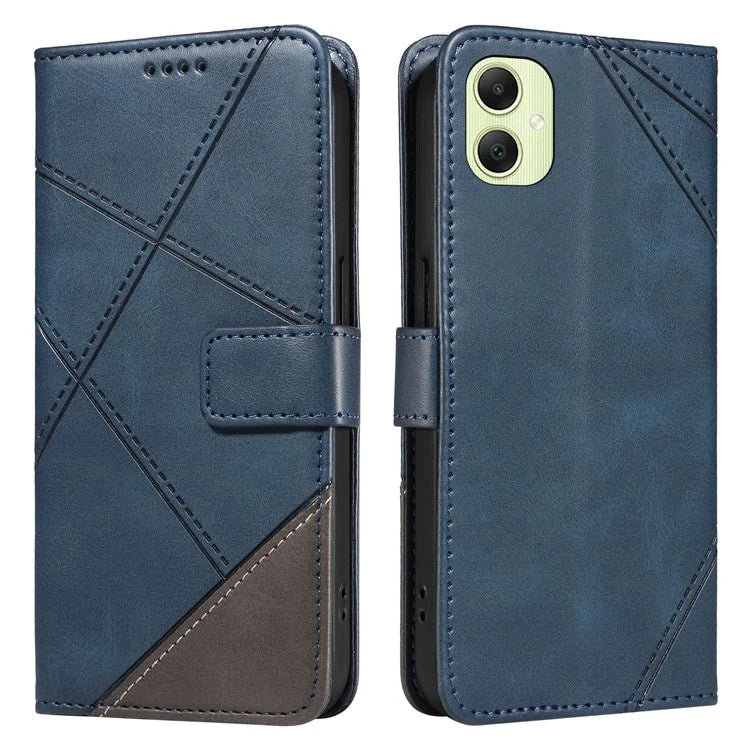For Samsung Galaxy A05 4G Case Folding Stand Leather Phone Cover Geometric Line