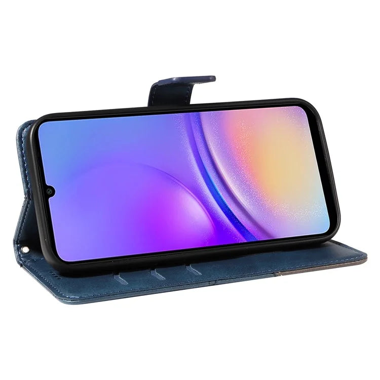For Samsung Galaxy A05 4G Case Folding Stand Leather Phone Cover Geometric Line