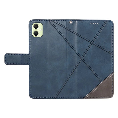 For Samsung Galaxy A05 4G Case Folding Stand Leather Phone Cover Geometric Line