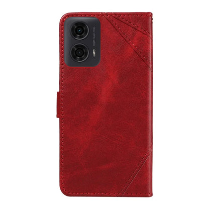 For Motorola Moto E14 4G / G04 4G / G04s 4G / G24 4G Case Card Holder Leather Phone Cover Geometric Line