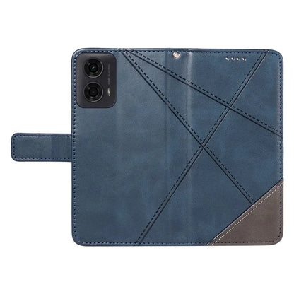 For Motorola Moto E14 4G / G04 4G / G04s 4G / G24 4G Case Card Holder Leather Phone Cover Geometric Line