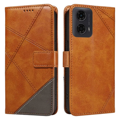 For Motorola Moto E14 4G / G04 4G / G04s 4G / G24 4G Case Card Holder Leather Phone Cover Geometric Line