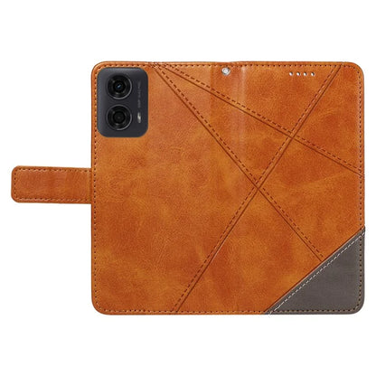 For Motorola Moto E14 4G / G04 4G / G04s 4G / G24 4G Case Card Holder Leather Phone Cover Geometric Line