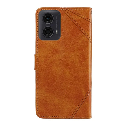 For Motorola Moto E14 4G / G04 4G / G04s 4G / G24 4G Case Card Holder Leather Phone Cover Geometric Line