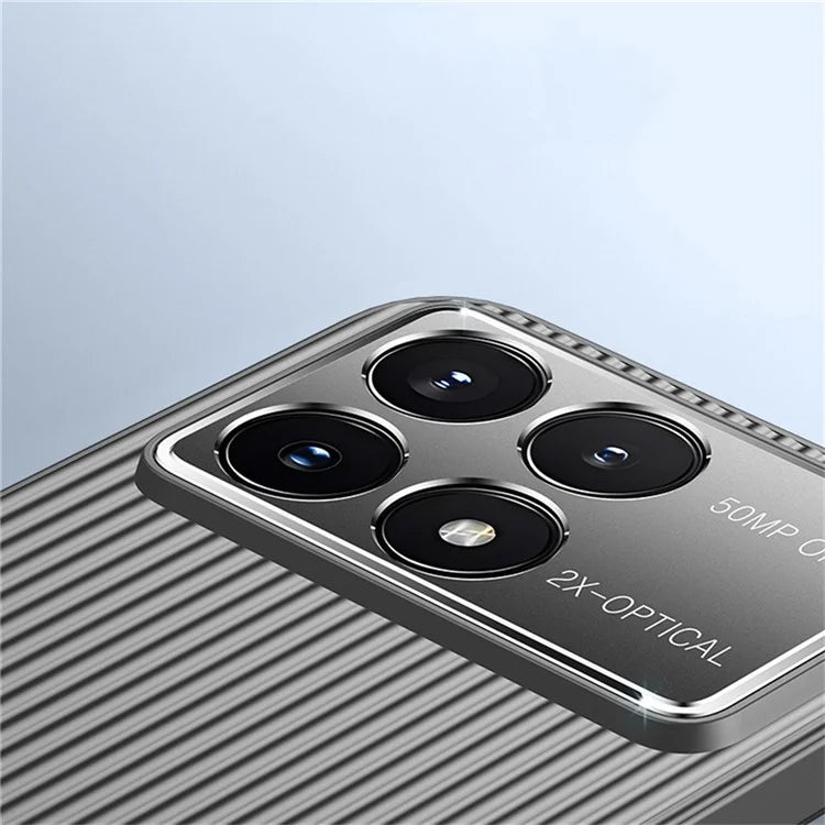 For Xiaomi Poco F6 Pro 5G  /  Redmi K70 5G  /  K70 Pro 5G Case PC+TPU Phone Cover Corrugated Pattern