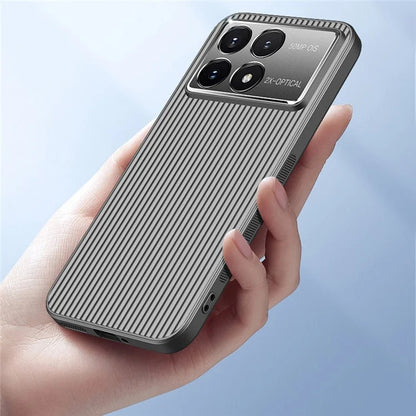 For Xiaomi Poco F6 Pro 5G  /  Redmi K70 5G  /  K70 Pro 5G Case PC+TPU Phone Cover Corrugated Pattern