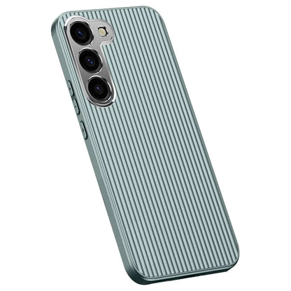 For Samsung Galaxy S23 Case Anti-Slip Back PC+TPU Phone Cover with Metal Lens Frame