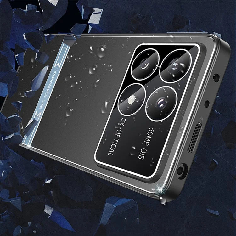 For Xiaomi Poco F6 Pro 5G / Redmi K70 5G / K70 Pro 5G Case Matte Metal Back PC+TPU Phone Cover