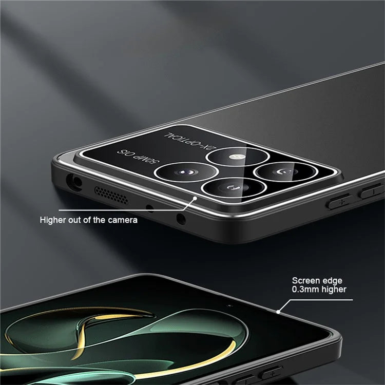 For Xiaomi Poco F6 Pro 5G / Redmi K70 5G / K70 Pro 5G Case PC+TPU Matte Back Phone Cover with Lens Film