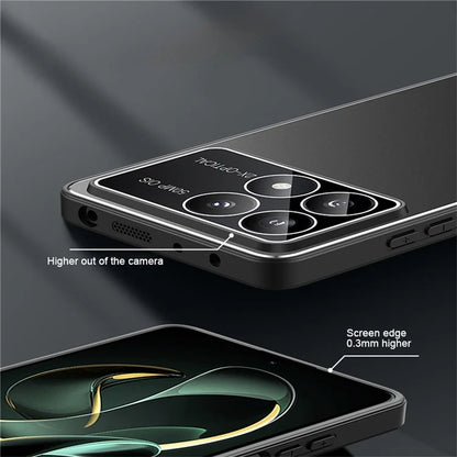 For Xiaomi Poco F6 Pro 5G / Redmi K70 5G / K70 Pro 5G Case PC+TPU Matte Back Phone Cover with Lens Film