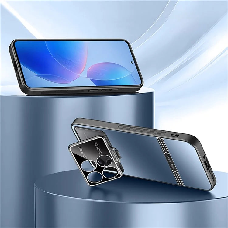 For Xiaomi Poco F6 Pro 5G / Redmi K70 5G / K70 Pro 5G Case Kickstand PC+TPU Matte Phone Cover with Lens Film