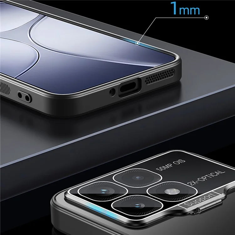 For Xiaomi Poco F6 Pro 5G / Redmi K70 5G / K70 Pro 5G Case Kickstand PC+TPU Matte Phone Cover with Lens Film