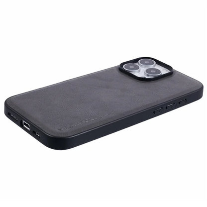 X-LEVEL Bojue-3 Series For iPhone 16 Pro Max Case Business Leather Coated PC+TPU Phone Cover
