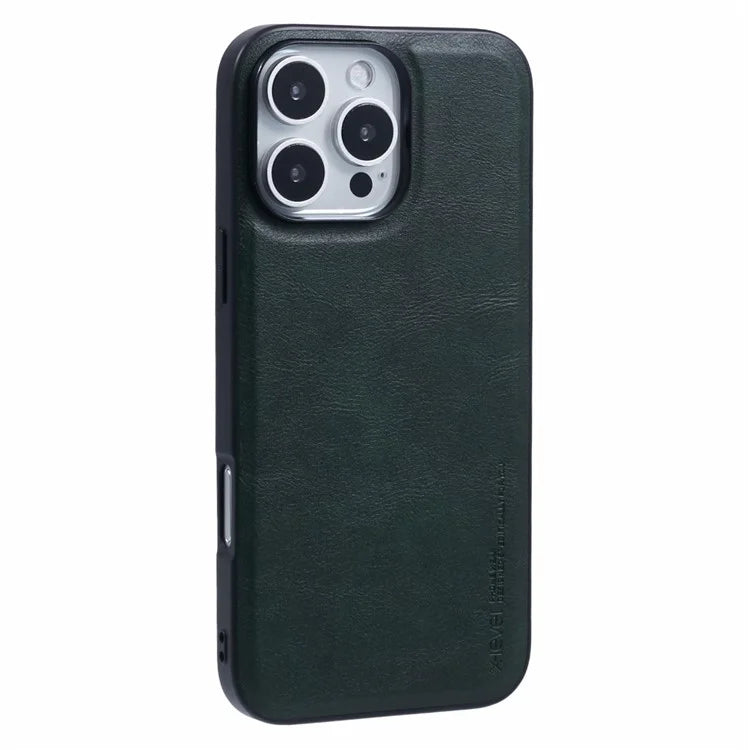 X-LEVEL Bojue-3 Series For iPhone 16 Pro Max Case Business Leather Coated PC+TPU Phone Cover