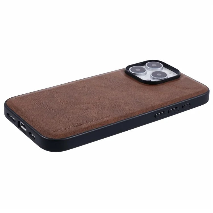 X-LEVEL Bojue-3 Series For iPhone 16 Pro Max Case Business Leather Coated PC+TPU Phone Cover
