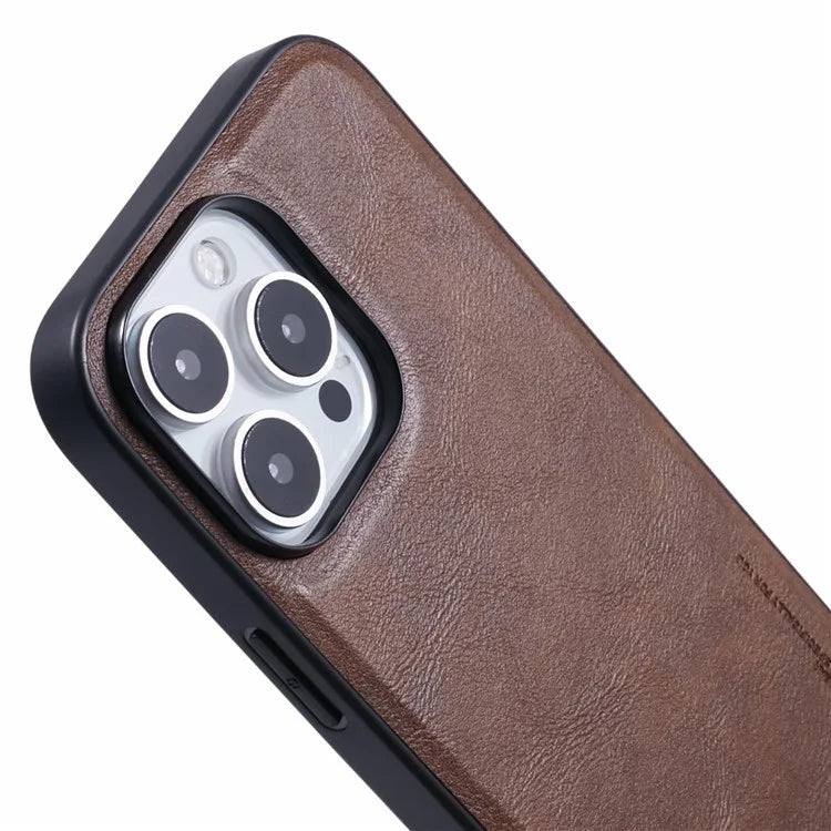 X-LEVEL Bojue-3 Series For iPhone 16 Pro Max Case Business Leather Coated PC+TPU Phone Cover