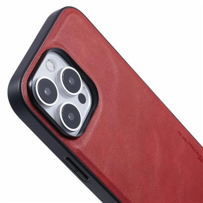 X-LEVEL Bojue-3 Series For iPhone 16 Pro Max Case Business Leather Coated PC+TPU Phone Cover