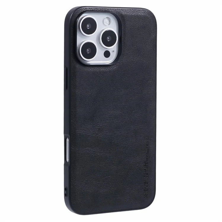 X-LEVEL Bojue-3 Series For iPhone 16 Pro Max Case Business Leather Coated PC+TPU Phone Cover