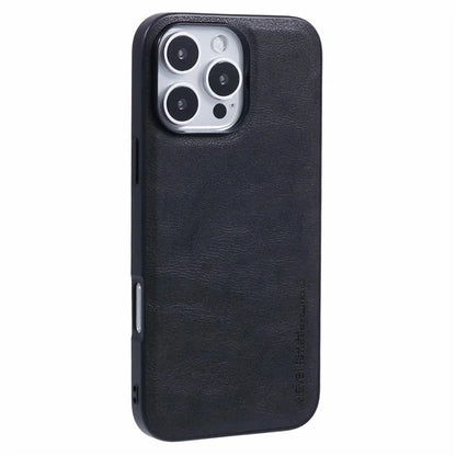 X-LEVEL Bojue-3 Series For iPhone 16 Pro Max Case Business Leather Coated PC+TPU Phone Cover