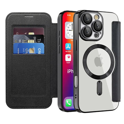 For iPhone 16 Pro Case Compatible with MagSafe Rhombus PU Leather Phone Cover