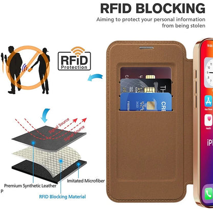 For iPhone 16 Pro Case Compatible with MagSafe Rhombus PU Leather Phone Cover