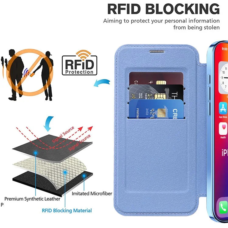 For iPhone 16 Pro Case Compatible with MagSafe Rhombus PU Leather Phone Cover