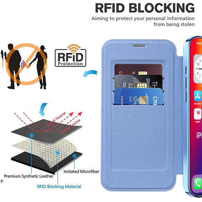 For iPhone 16 Pro Case Compatible with MagSafe Rhombus PU Leather Phone Cover