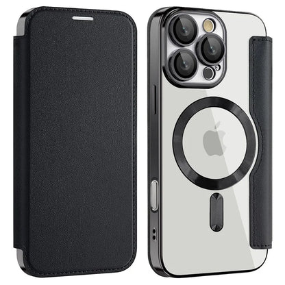 For iPhone 16 Pro Max Magnetic Phone Case RFID Blocking Phone Leather Cover