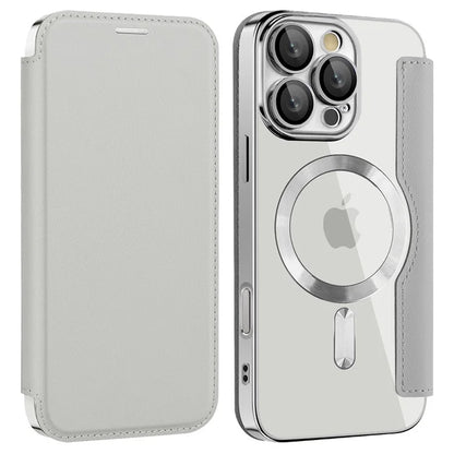 For iPhone 16 Pro Max Magnetic Phone Case RFID Blocking Phone Leather Cover