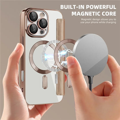 For iPhone 16 Pro Max Magnetic Phone Case RFID Blocking Phone Leather Cover