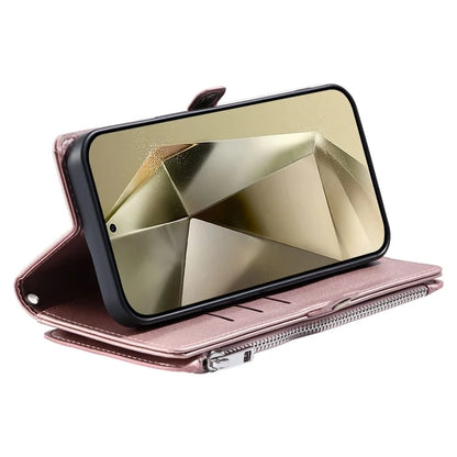 015 Style For Samsung Galaxy S24+ Wallet Case Anti-Drop Leather Phone Cover with Straps