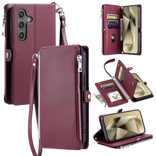 015 Style For Samsung Galaxy A15 5G / A15 4G Zipper Wallet Case Leather Phone Cover